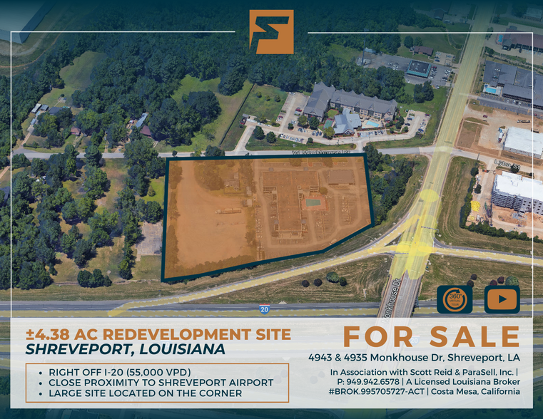 Primary Photo Of 4943 W Monkhouse Dr, Shreveport Land For Sale