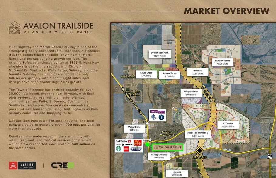 More Photos Of SWC Hunt Highway & Merrill Ranch Parkway, Florence Land For Sale