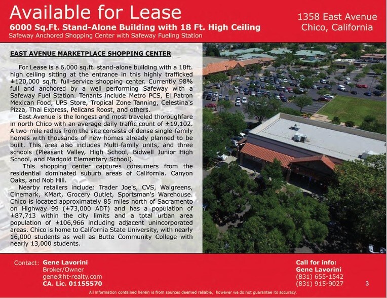 More Photos Of 1358 East Ave, Chico Freestanding For Lease