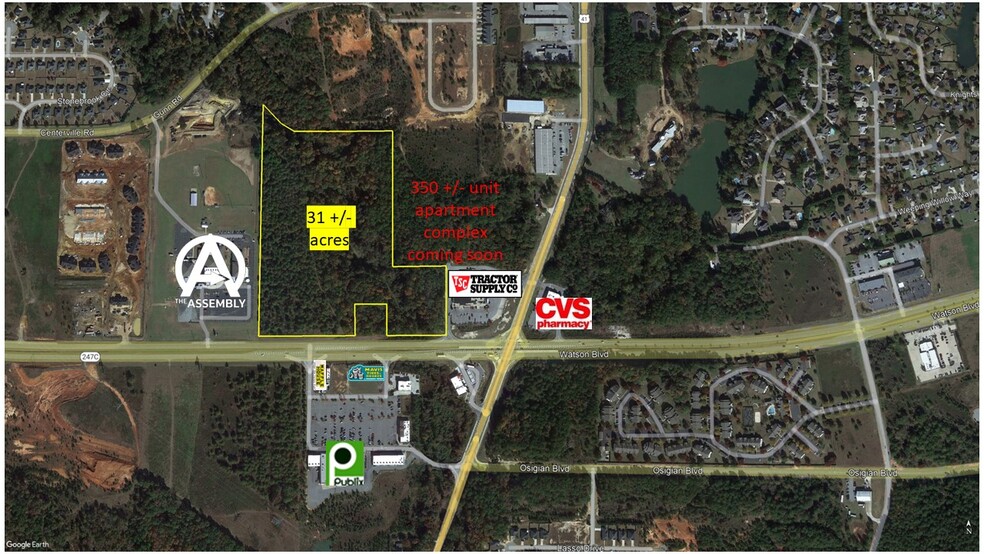 Primary Photo Of 6020 Watson Blvd, Warner Robins Land For Sale