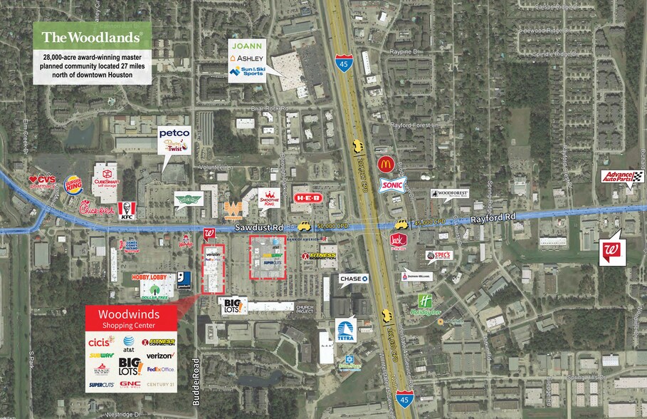 More Photos Of 309-367 Sawdust Rd, The Woodlands General Retail For Sale