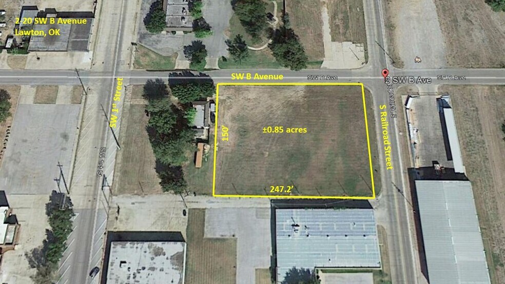 Primary Photo Of B Ave @ Railroad Street, Lawton Land For Sale