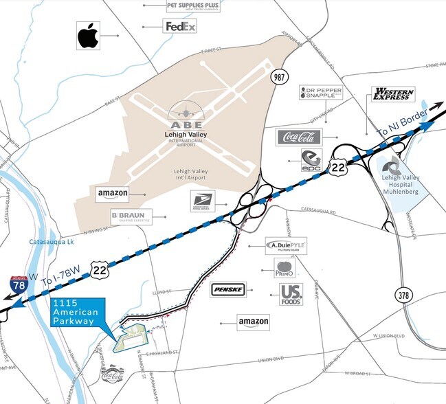 More Photos Of 1115 American Pky, Allentown Distribution For Lease