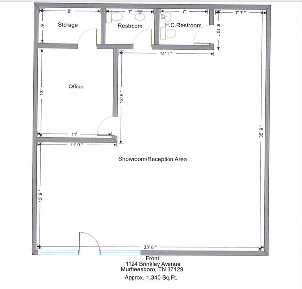 More Photos Of 1122-1126 Brinkley Ave, Murfreesboro Storefront For Lease