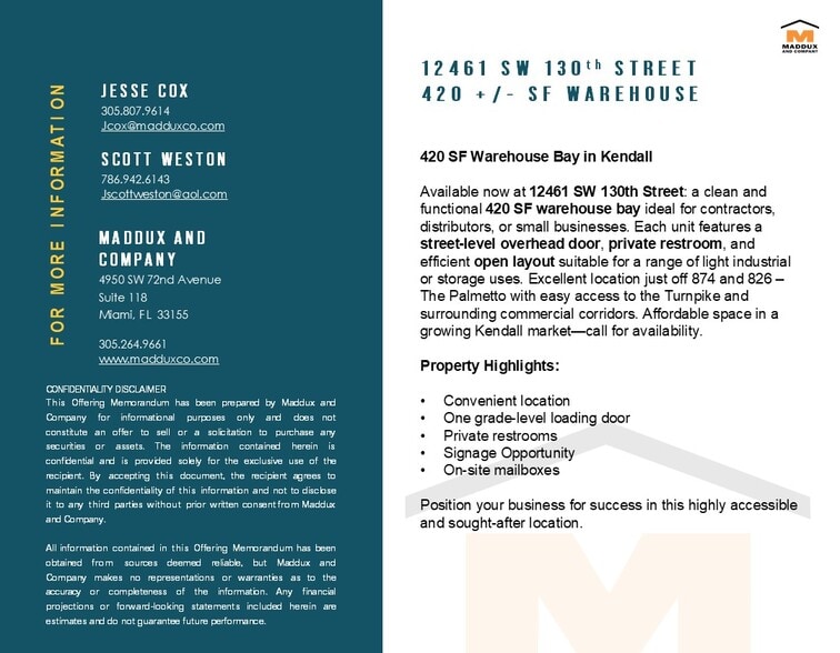 More Photos Of 12461-12471 SW 130th St, Miami Warehouse For Lease