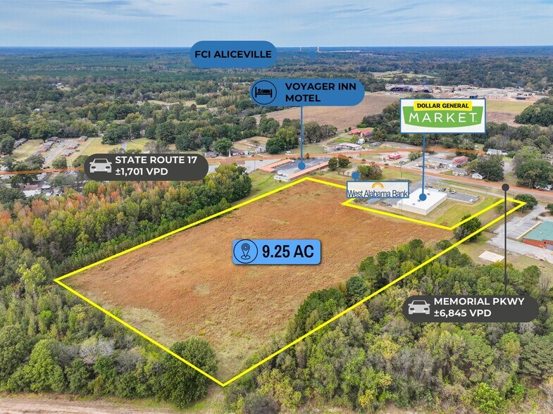 More Photos Of adj. to 530 Memorial Pkwy, Aliceville Land For Sale