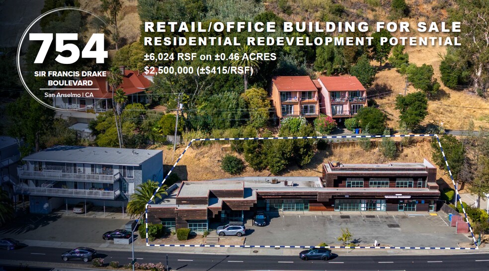 Primary Photo Of 754 Sir Francis Drake Blvd, San Anselmo General Retail For Sale