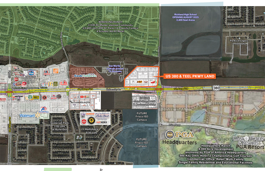 More Photos Of US Highway 380 & Teel Land, Frisco Land For Sale