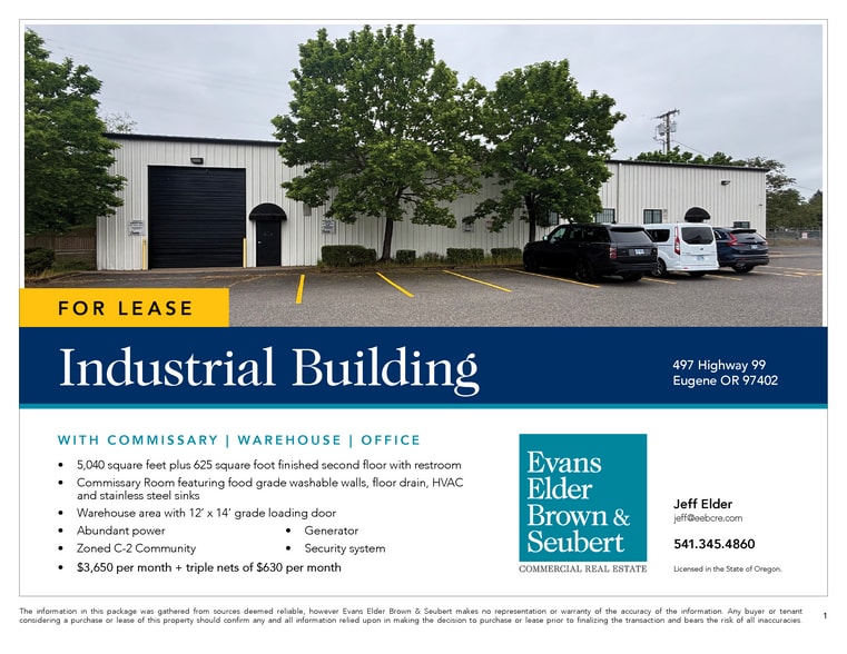 More Photos Of 497 Highway 99 N, Eugene Warehouse For Lease