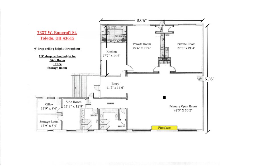 More Photos Of 7337 W Bancroft St, Toledo Health Club For Lease