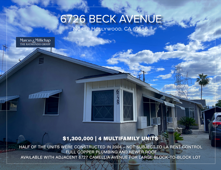 Primary Photo Of 6726 Beck Ave, North Hollywood Apartments For Sale