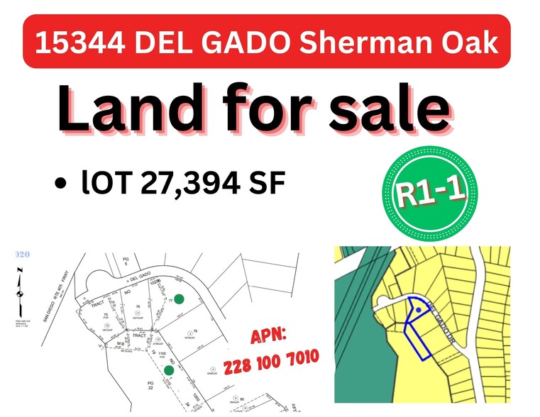 Primary Photo Of 15344 Del Gado dr, Sherman Oaks Land For Sale