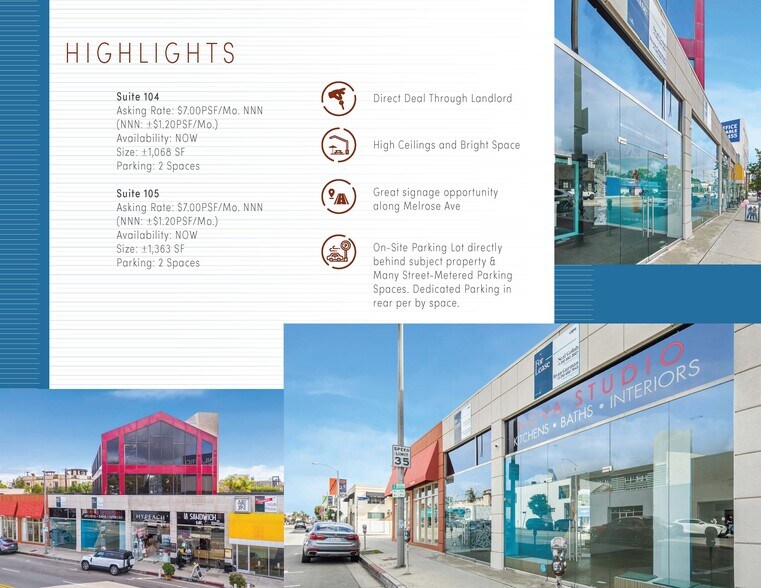 More Photos Of 8360 Melrose Ave, Los Angeles Storefront Retail Office For Lease