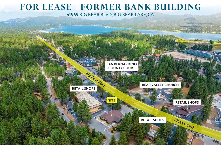 More Photos Of 41969 Big Bear Blvd, Big Bear Lake Bank For Lease