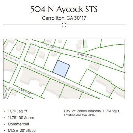 More Photos Of 504 N Aycock St, Carrollton Land For Sale