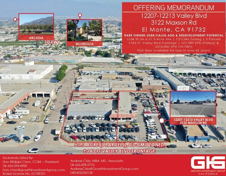 Primary Photo Of 12213 Valley Blvd, El Monte Auto Dealership For Sale