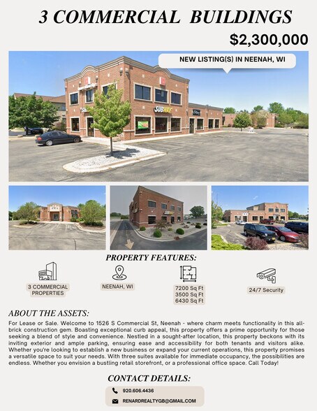 More Photos Of 1526 S Commercial St, Neenah Storefront Retail Office For Lease