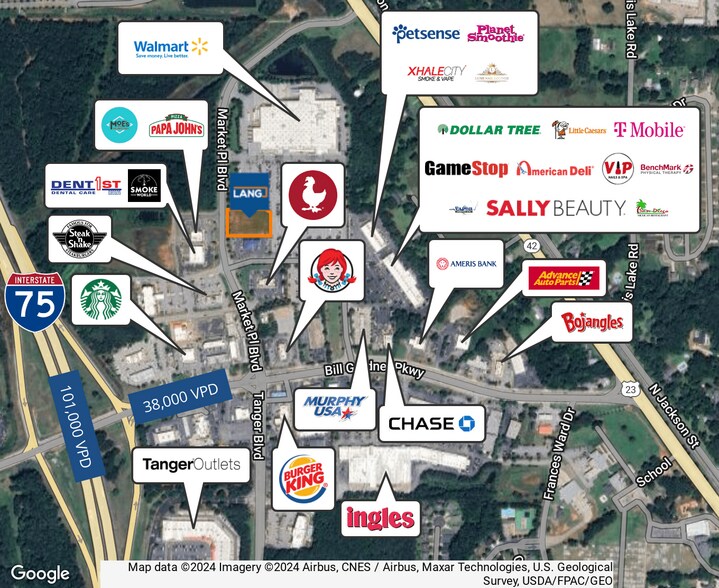 More Photos Of 595 Market Place Boulevard, Locust Grove General Retail For Lease