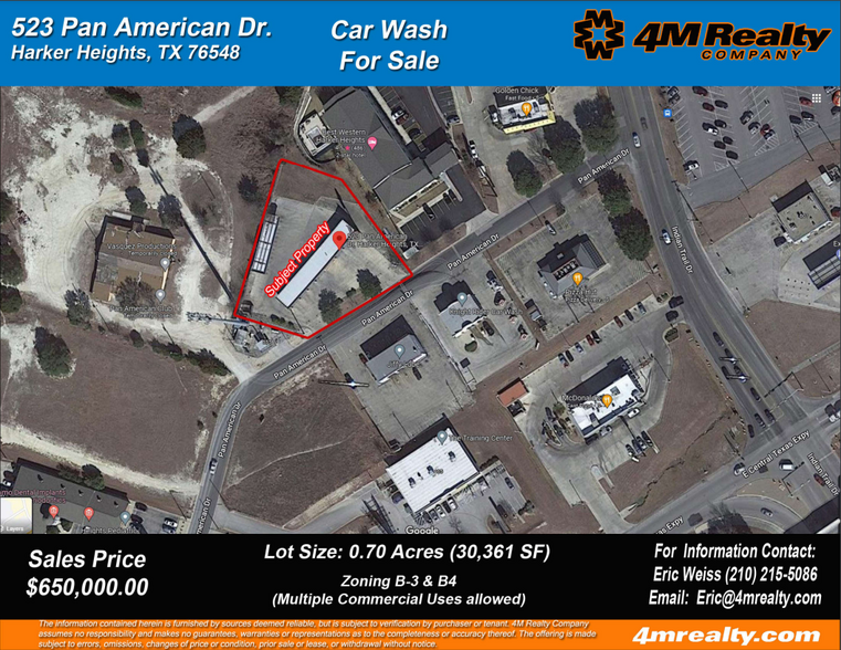 Primary Photo Of 523 Pan American Dr, Harker Heights Carwash For Sale