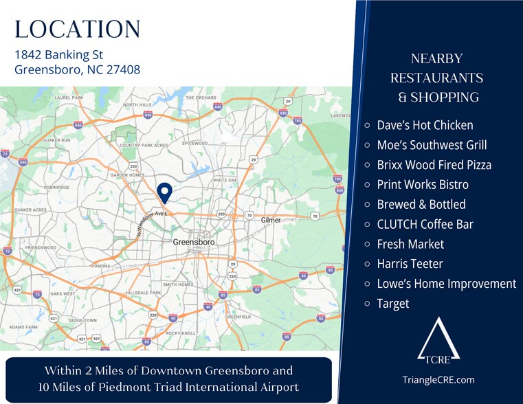 More Photos Of 1842 Banking St, Greensboro Office For Lease