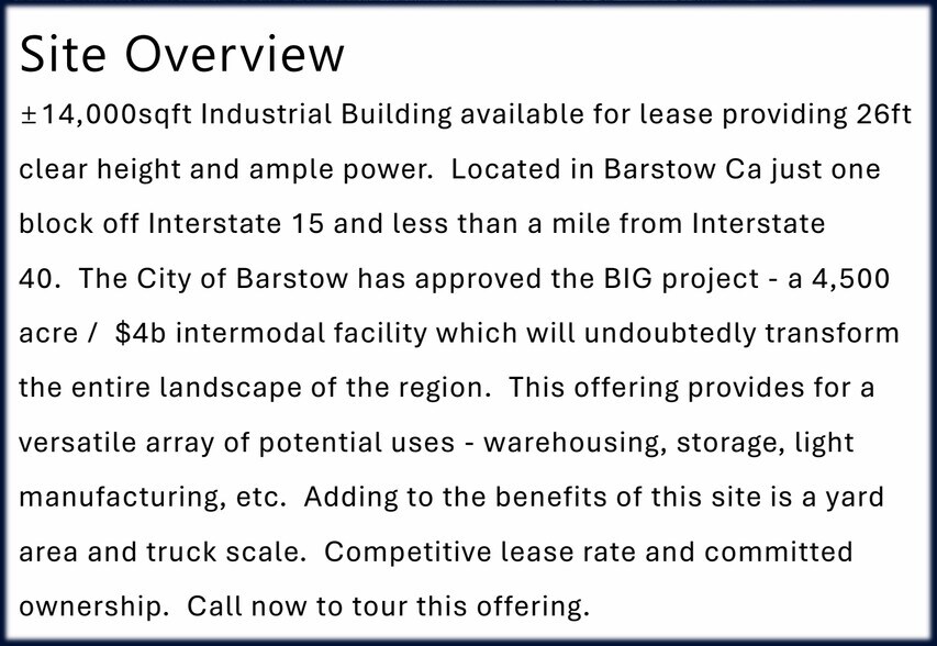More Photos Of 160-170 Eastgate Rd, Barstow Warehouse For Lease