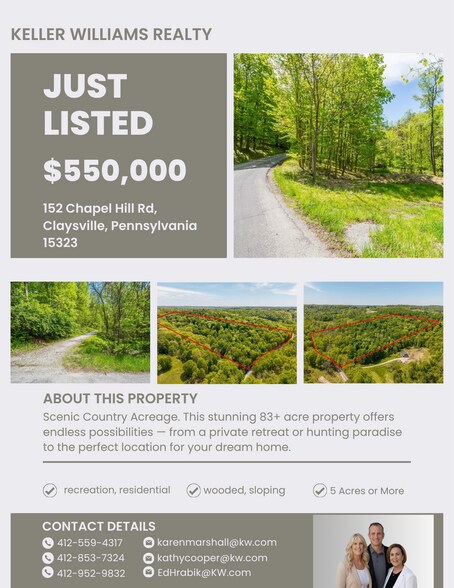 More Photos Of 152 Chapel Hill Rd, Claysville Land For Sale
