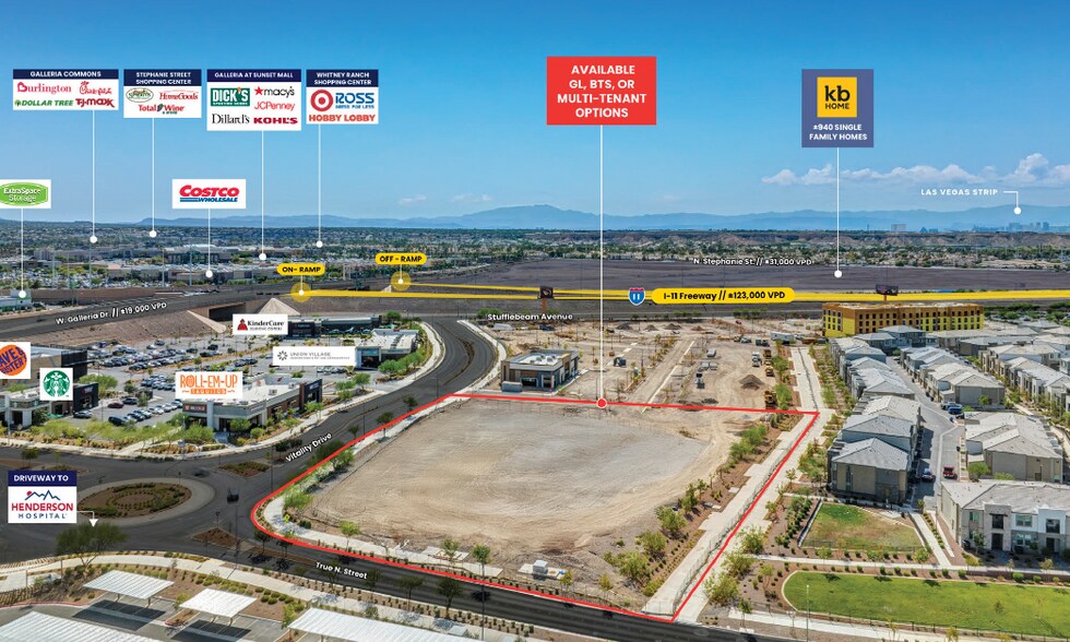 Primary Photo Of NEC Vitality Dr. & True N St. Dr @ Galleria Drive, Henderson Restaurant For Lease