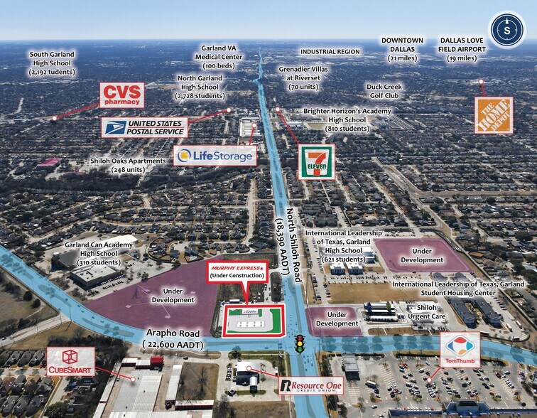 More Photos Of SEC Arapaho Rd & N Shiloh Rd, Garland Service Station For Sale