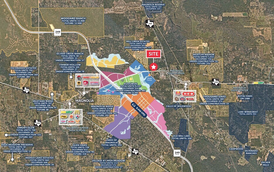 More Photos Of NWQ of FM 1488 and SH 149, Magnolia Land For Lease