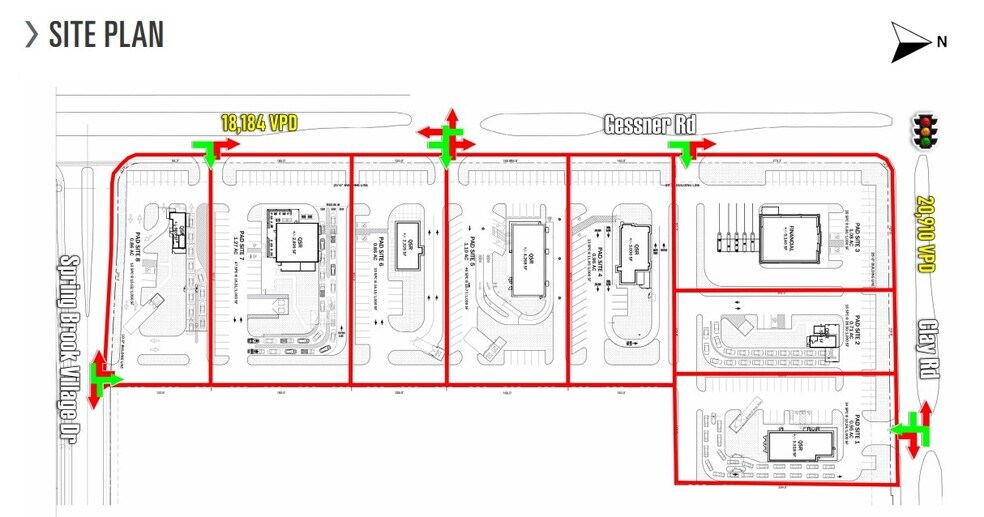 More Photos Of Sec of Gessner Rd & Clay Rd, Houston Land For Lease