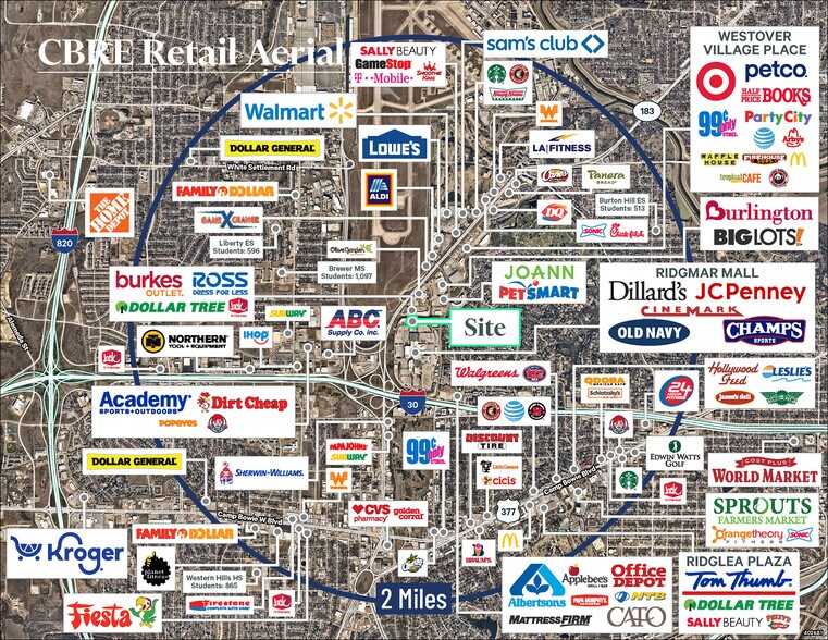 More Photos Of 1700-1760 Mall Cir, Fort Worth Freestanding For Lease