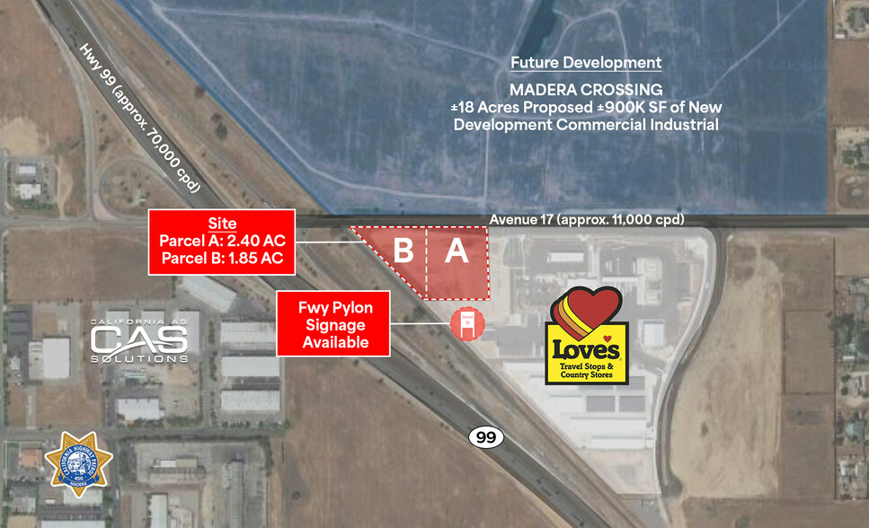 Primary Photo Of SEC 99 Hwy And 17 Ave, Madera Land For Lease