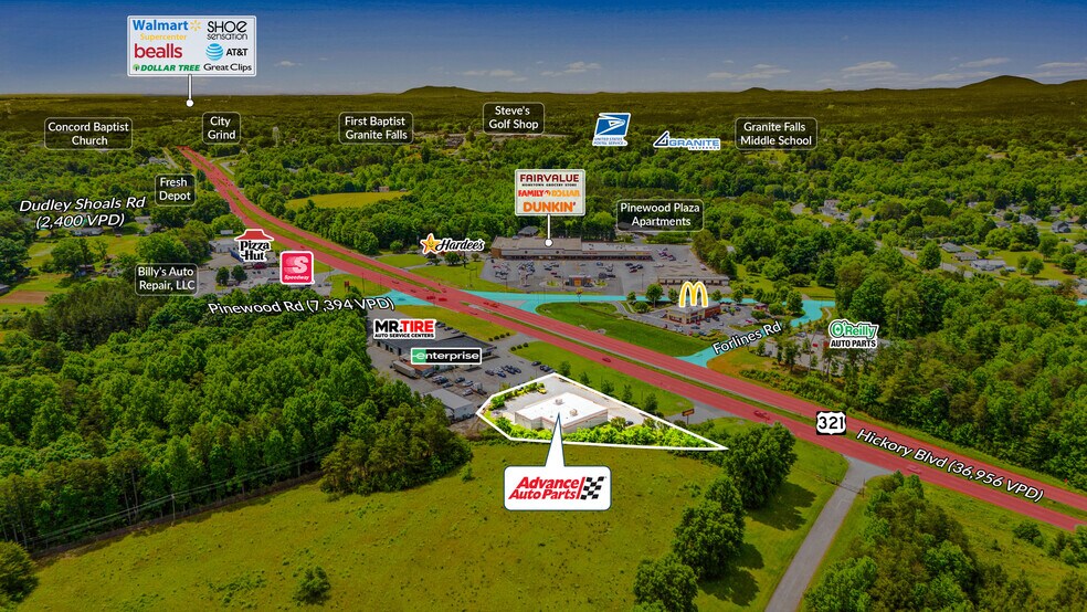 More Photos Of 3918 Hickory Blvd, Granite Falls Freestanding For Sale