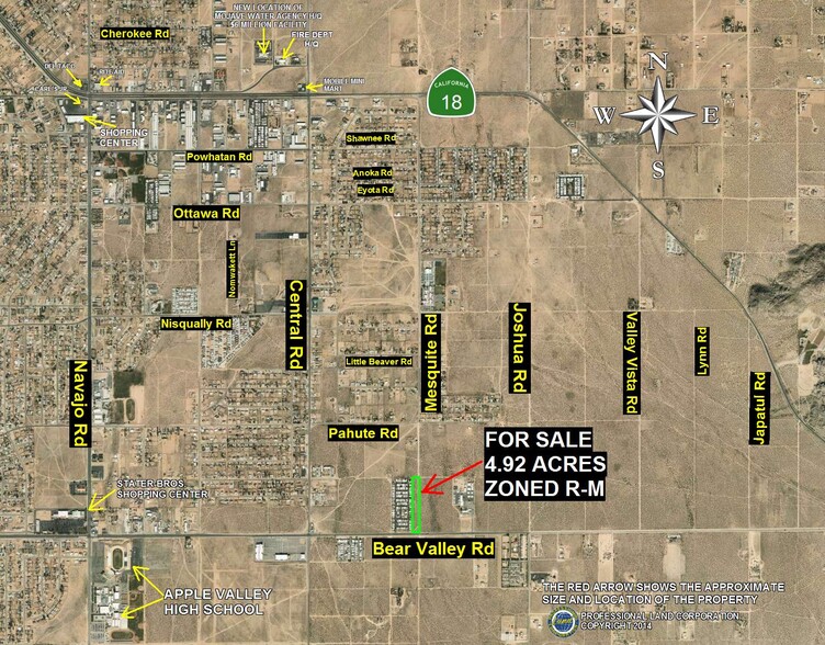 Primary Photo Of Bear Valley @ Mesquite Rd, Apple Valley Land For Sale