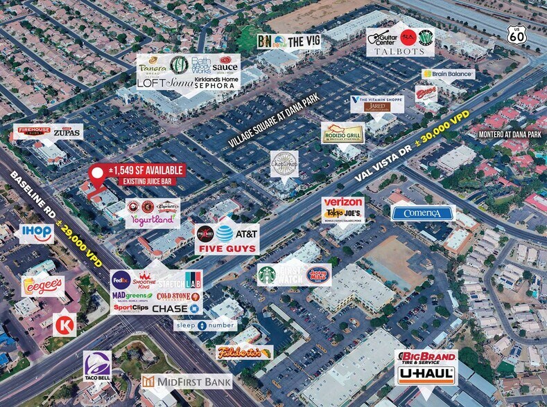 More Photos Of 3440 E Baseline Rd, Mesa General Retail For Lease