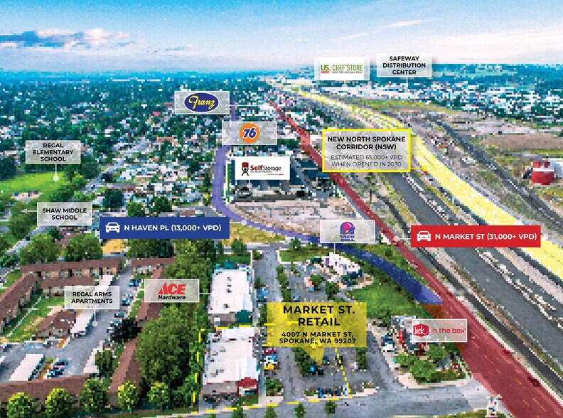 More Photos Of 4007-4015 N Market St, Spokane General Retail For Lease