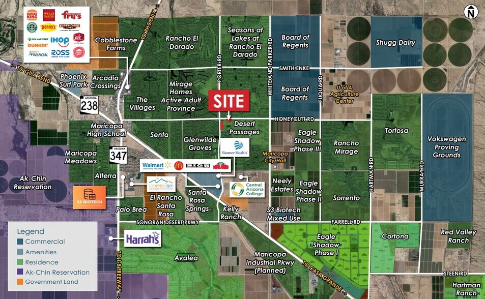 More Photos Of SEC Honeycutt Rd & Porter Rd, Maricopa Land For Sale