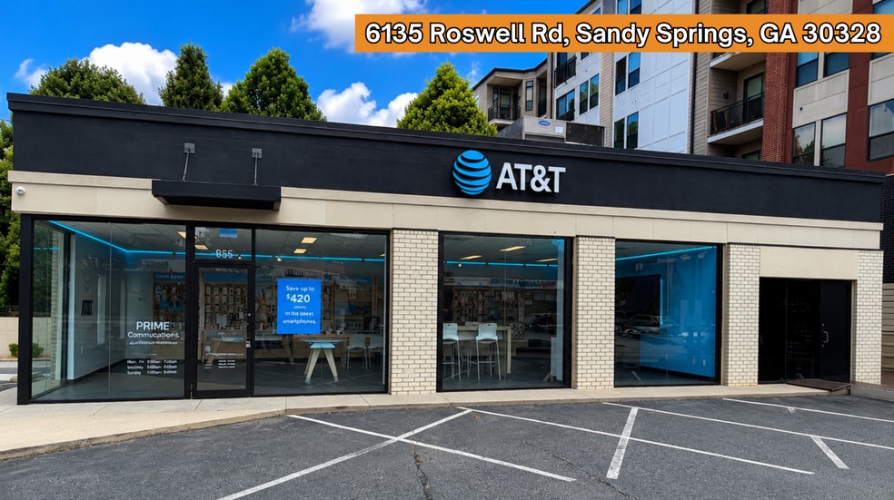 Primary Photo Of 6135 Roswell Rd, Sandy Springs Freestanding For Sale