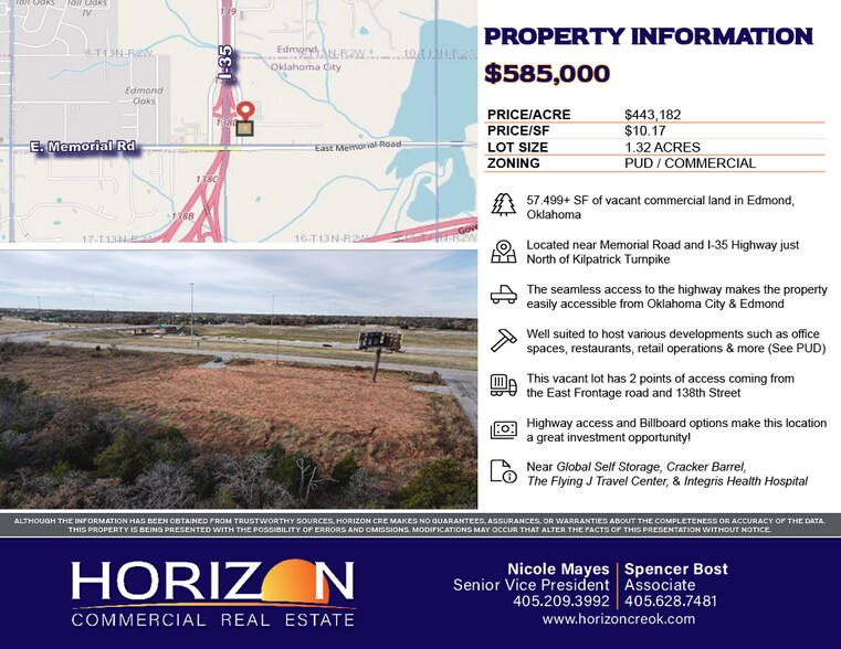 More Photos Of 13790 I- 35 Frontage, Edmond Land For Sale