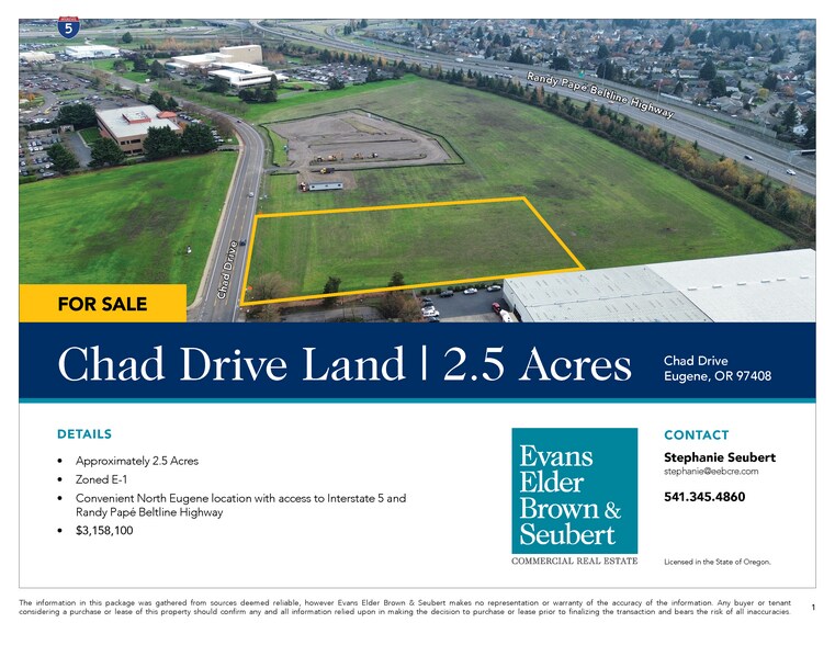 More Photos Of Chad Drive Lot 103, Eugene Land For Sale