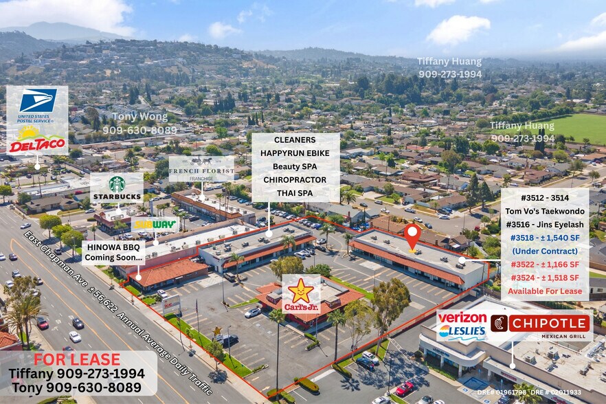 More Photos Of 3512-3538 E Chapman Ave, Orange Unknown For Lease