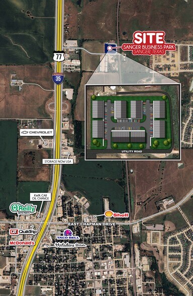 More Photos Of TBD Utility Rd, Sanger Warehouse For Lease