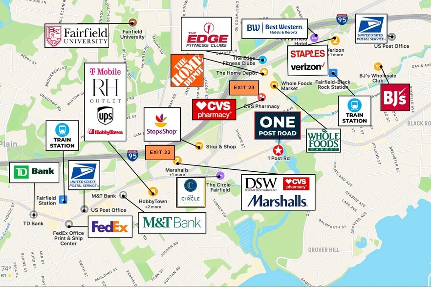 More Photos Of 1 Post Rd, Fairfield Office For Lease