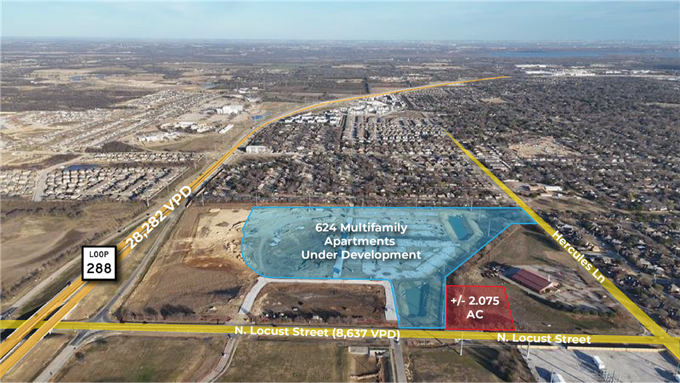 Primary Photo Of N Locust Street, Denton Land For Sale