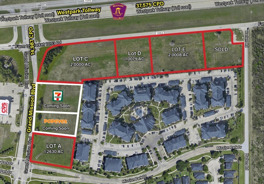 More Photos Of SEC Westpark Tollway & Grand Mission Blvd, Richmond Land For Sale