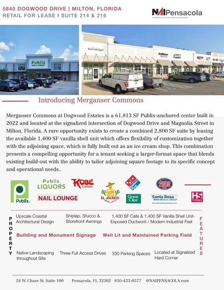 More Photos Of 5840 Dogwood Dr, Milton General Retail For Lease