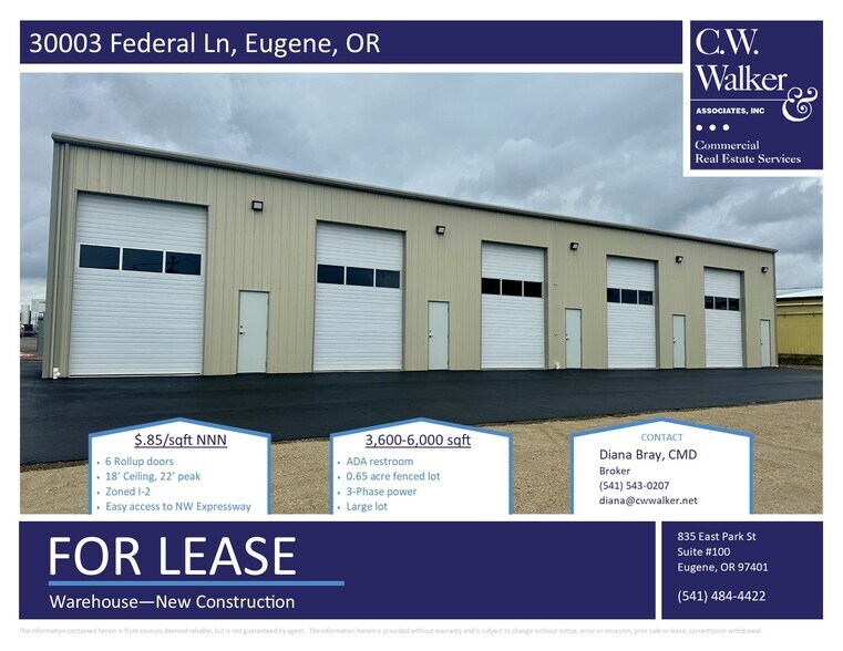 Primary Photo Of 30003 Federal Ln, Eugene Warehouse For Lease