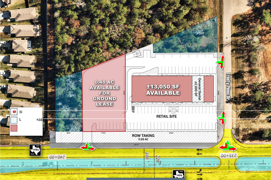 More Photos Of FM-1486 & Trinity Pines Drive, Montgomery Storefront Retail Office For Lease