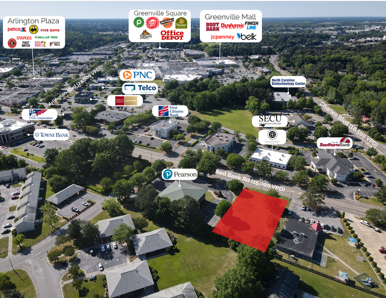 More Photos Of Red Banks Rd @ Charles Blvd, Greenville Land For Lease