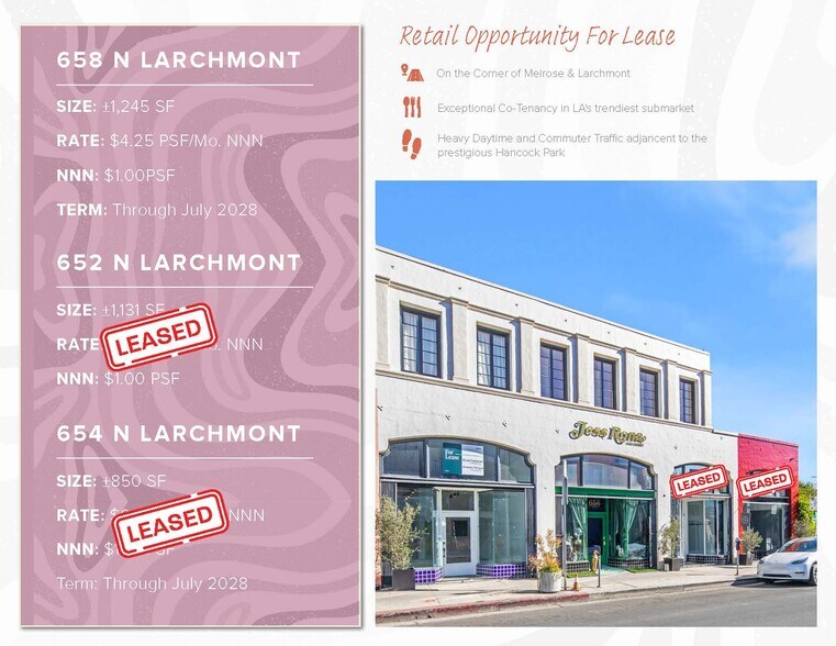 More Photos Of 652-658 N Larchmont Blvd, Los Angeles Storefront Retail Office For Lease
